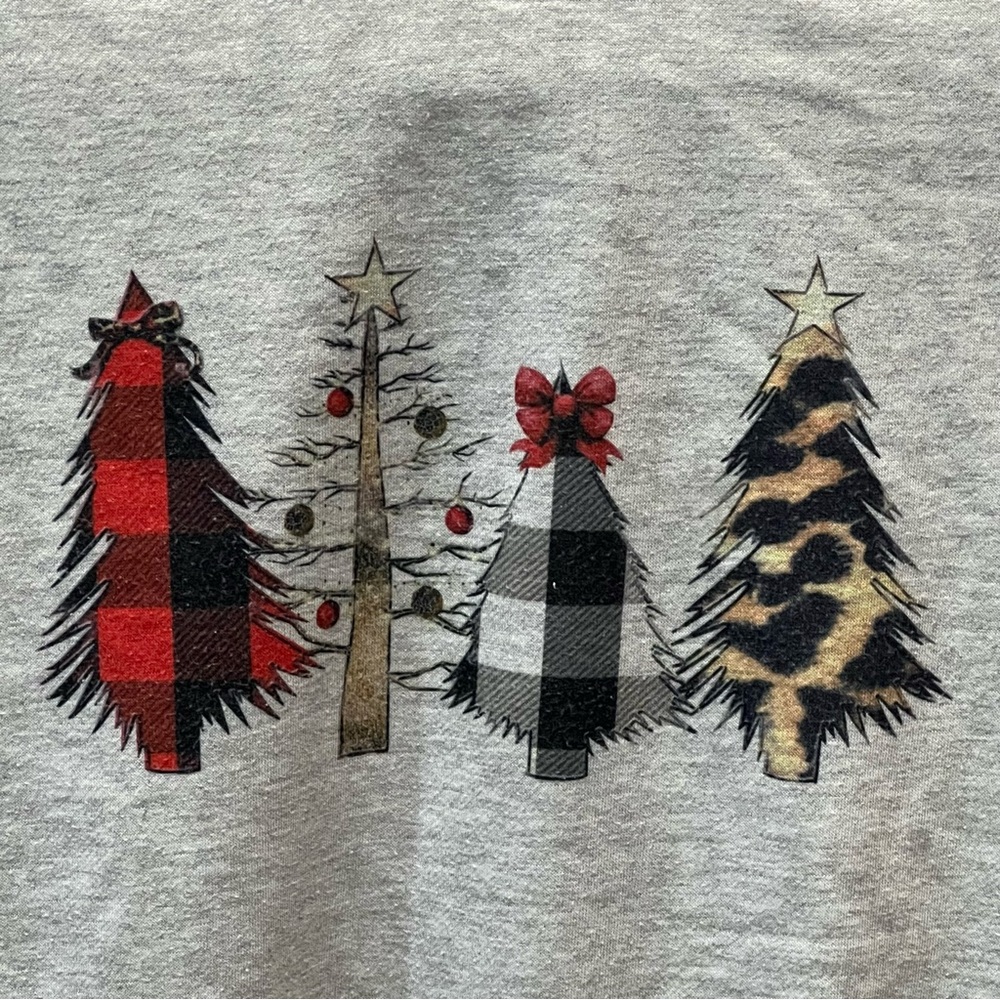 Women’s Christmas Tree Crewneck Sweatshirt Sz S - Picture 2 of 5